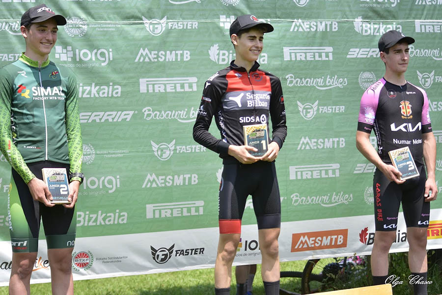 Manuel Cotera a la derecha de la imagen como tercer clasificado en junior. FOTO: ©Olga Chasco