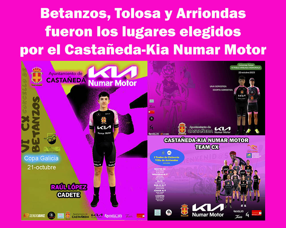 Una Victoria y ocho TOP-10 en las tres carreras de ciclocrós que estuvo el Castañeda-KIA Numar Motor este fin de semana 