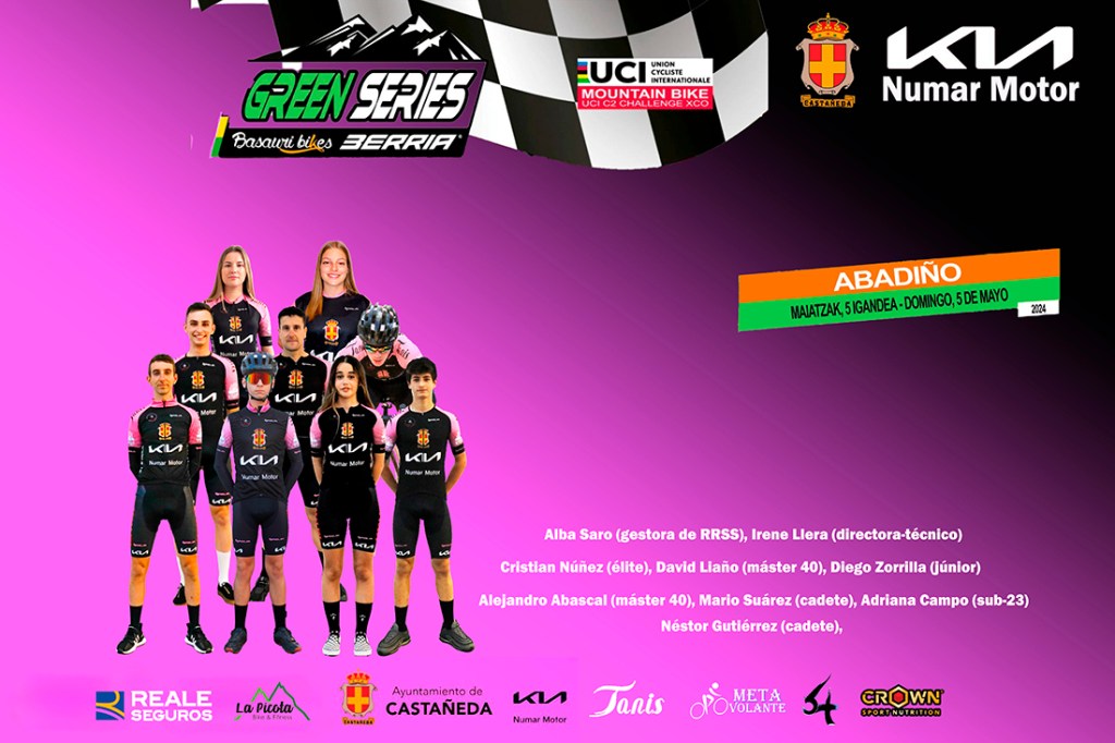 Equipo competitivo para la Green Series en Abadiño 