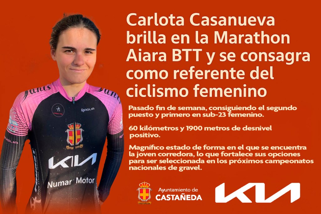 Carlota Casanueva brilla en la Marathon Aiara BTT y se consagra como referente del ciclismo femenino 