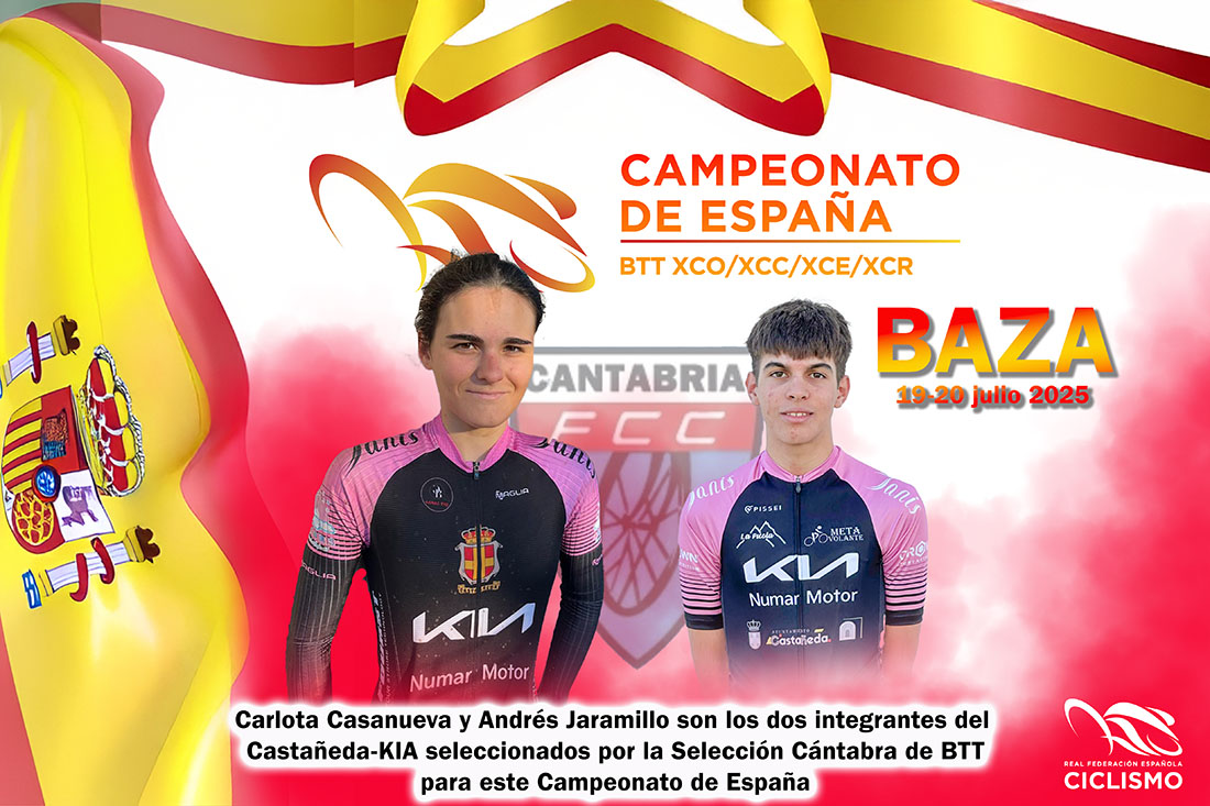 Andrés Jaramillo en Júnior y Carlota Casanueva en Sub-23 son los dos corredores nuestros que han sido seleccionados por la Federación Cántabra de Ciclismo 