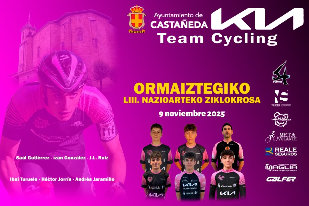 Participación del Castañeda-KIA en el Ormaiztegiko Ziklokrossa, prueba internacional&nbsp;UCI