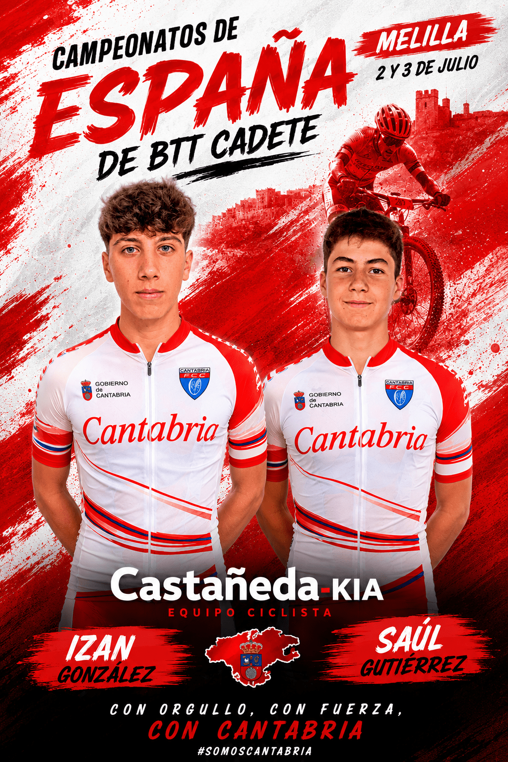 Cadetes del Castañeda‑KIA, convocados para los Campeonatos de España de BTT en&nbsp;Melilla